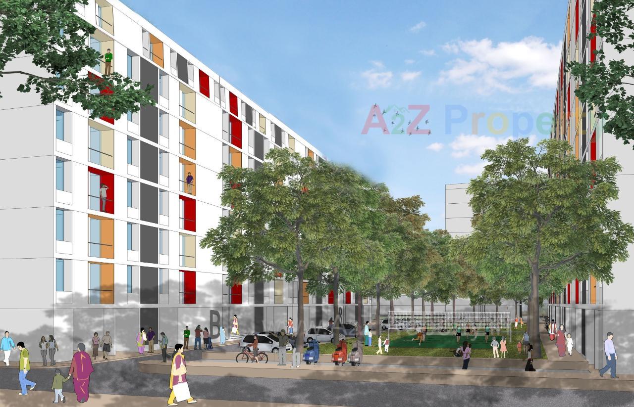 3D Elevation of real estate project Ews Aawas located at Amiyapura, Gandhinagar, Gujarat