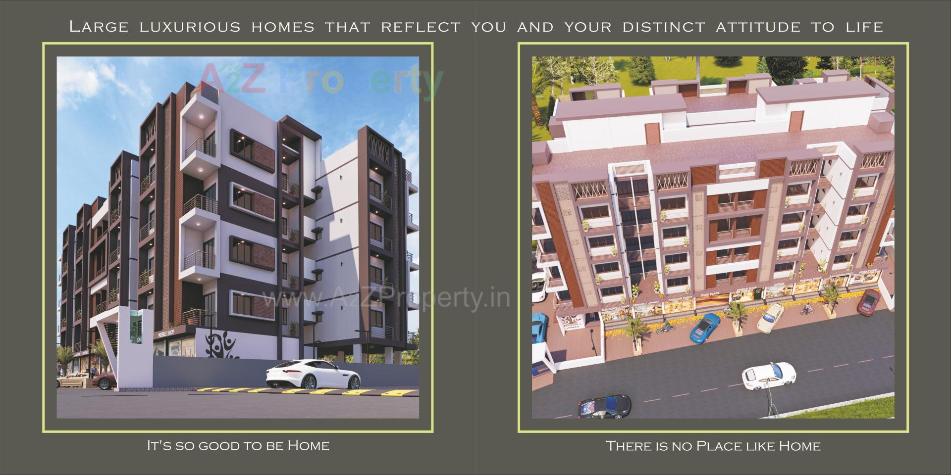 3D Elevation of real estate project Forever J Homes located at Pethapur, Gandhinagar, Gujarat