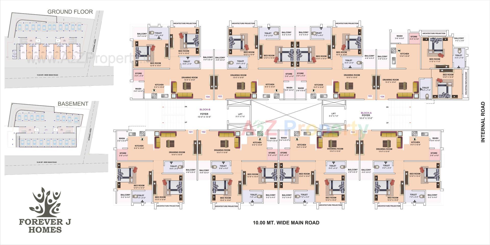 Layout of real estate project Forever J Homes located at Pethapur, Gandhinagar, Gujarat