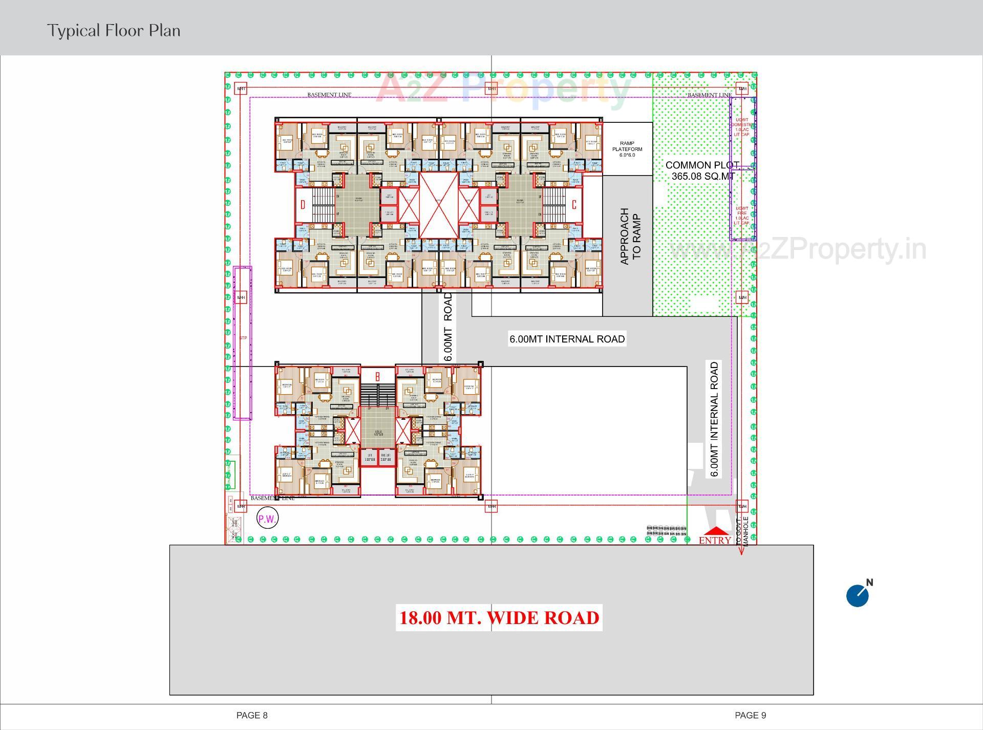 Layout of real estate project Fortune located at Vavol, Gandhinagar, Gujarat