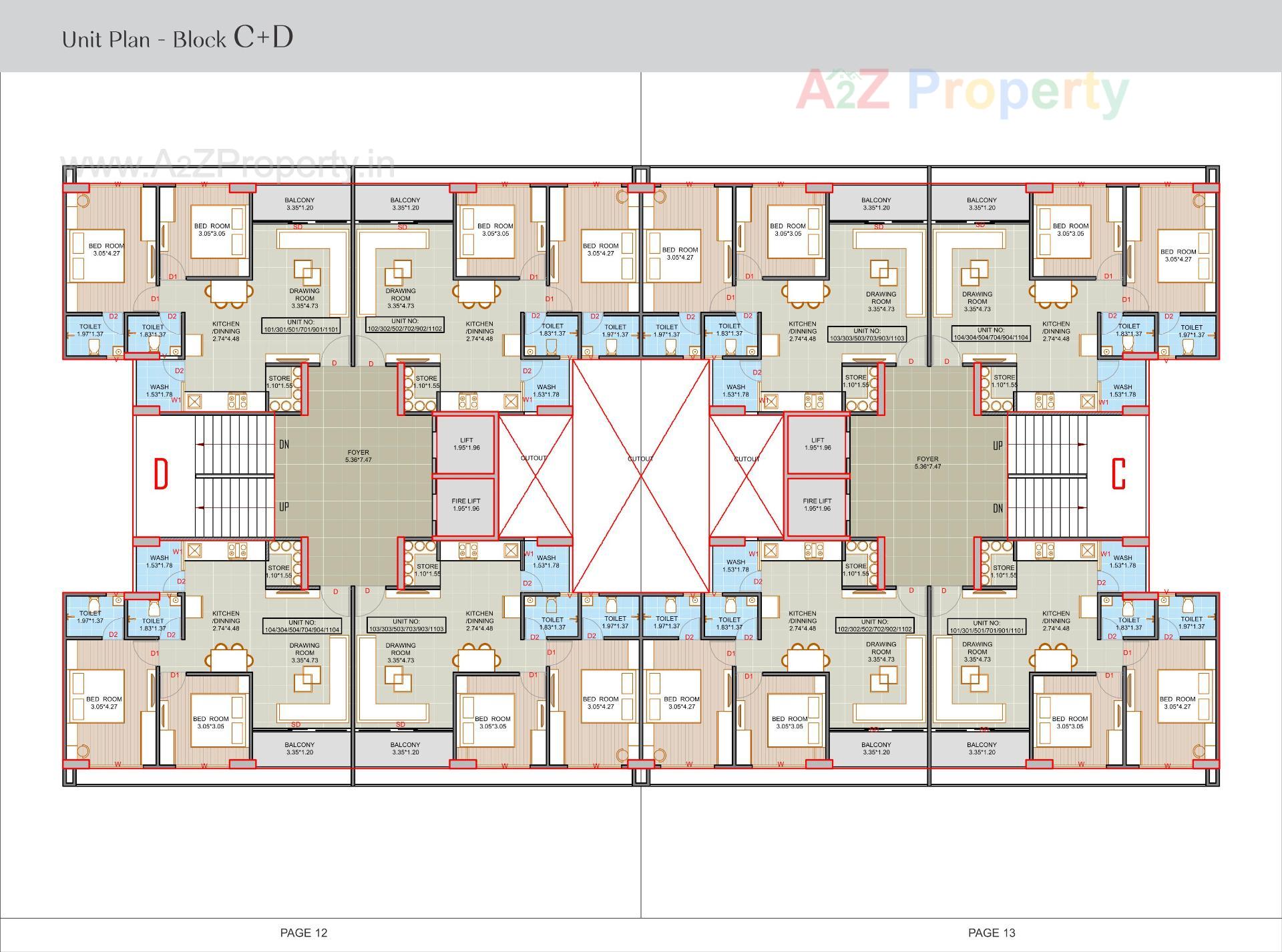 Layout of real estate project Fortune located at Vavol, Gandhinagar, Gujarat