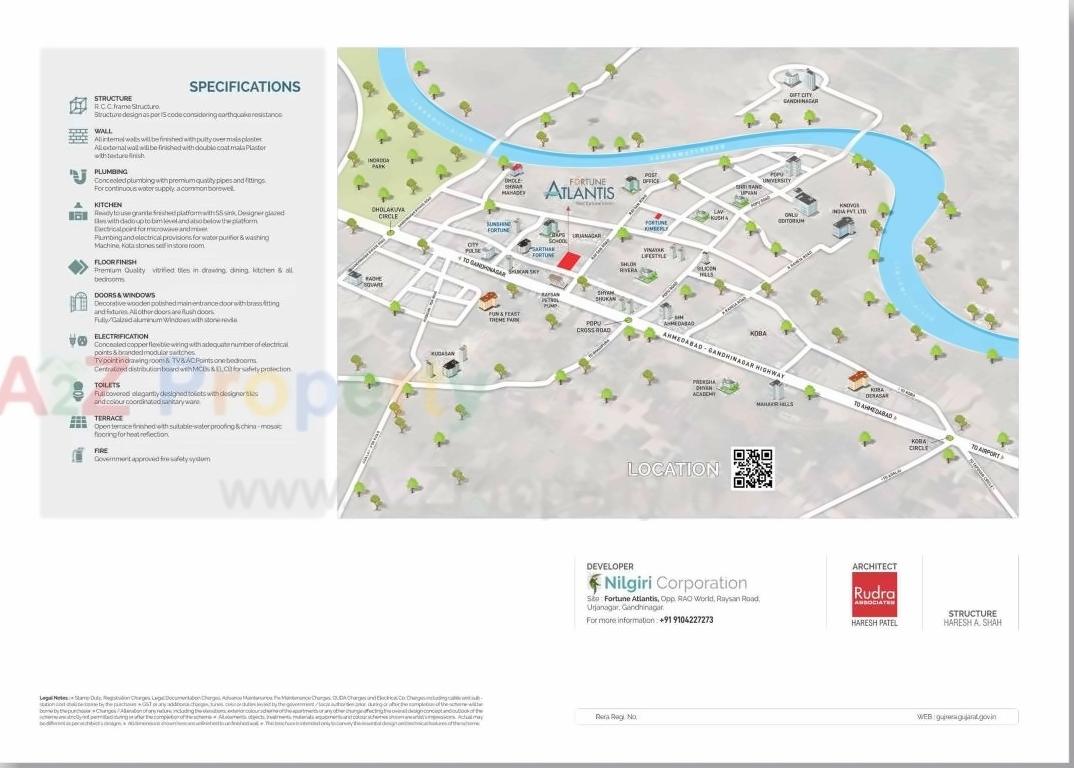  of real estate project Fortune Atlantis located at Kudasan, Gandhinagar, Gujarat