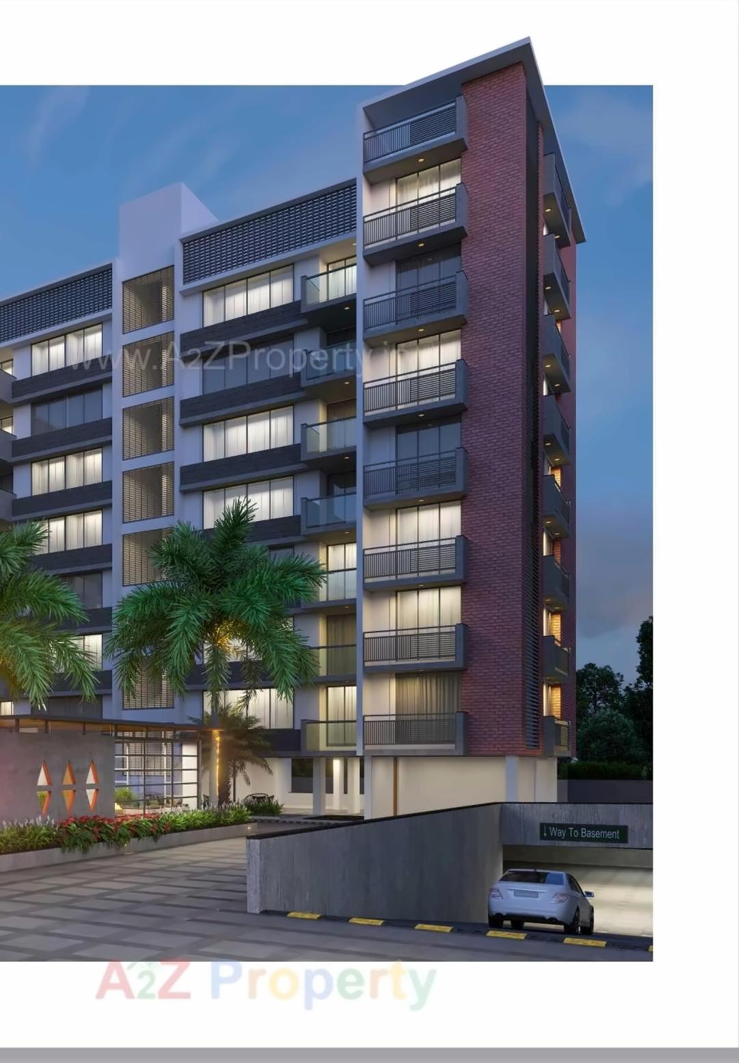 3D Elevation of real estate project Fortune Atlantis located at Kudasan, Gandhinagar, Gujarat