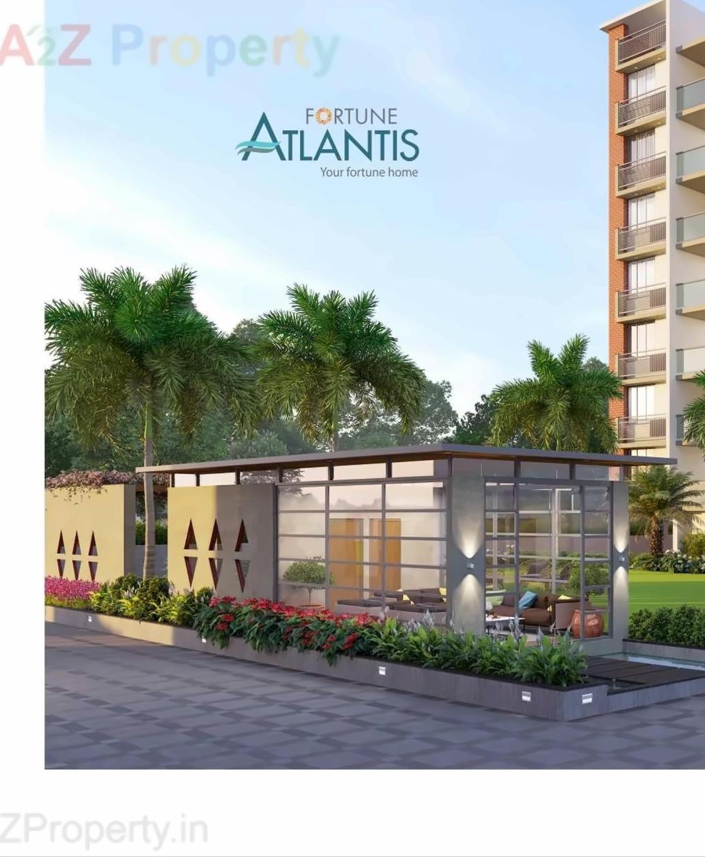 3D Elevation of real estate project Fortune Atlantis located at Kudasan, Gandhinagar, Gujarat