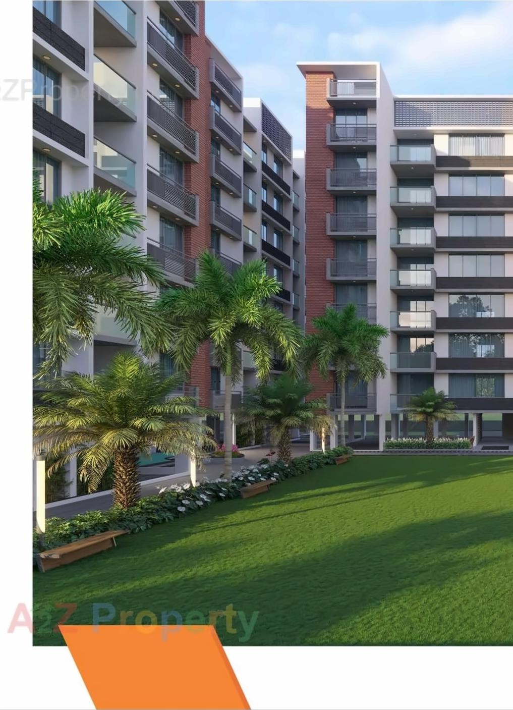 3D Elevation of real estate project Fortune Atlantis located at Kudasan, Gandhinagar, Gujarat
