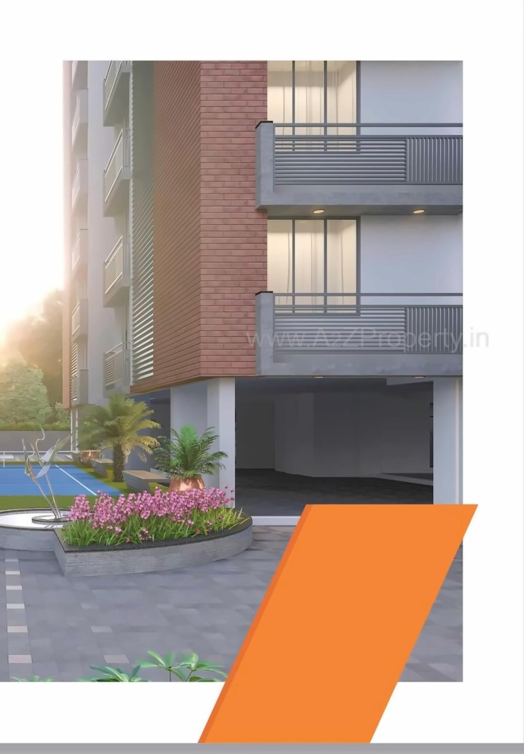 3D Elevation of real estate project Fortune Atlantis located at Kudasan, Gandhinagar, Gujarat