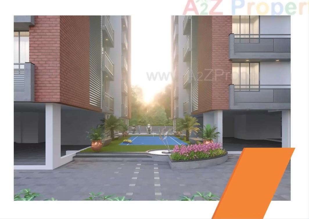 3D Elevation of real estate project Fortune Atlantis located at Kudasan, Gandhinagar, Gujarat