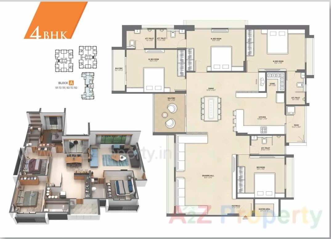Layout of real estate project Fortune Atlantis located at Kudasan, Gandhinagar, Gujarat