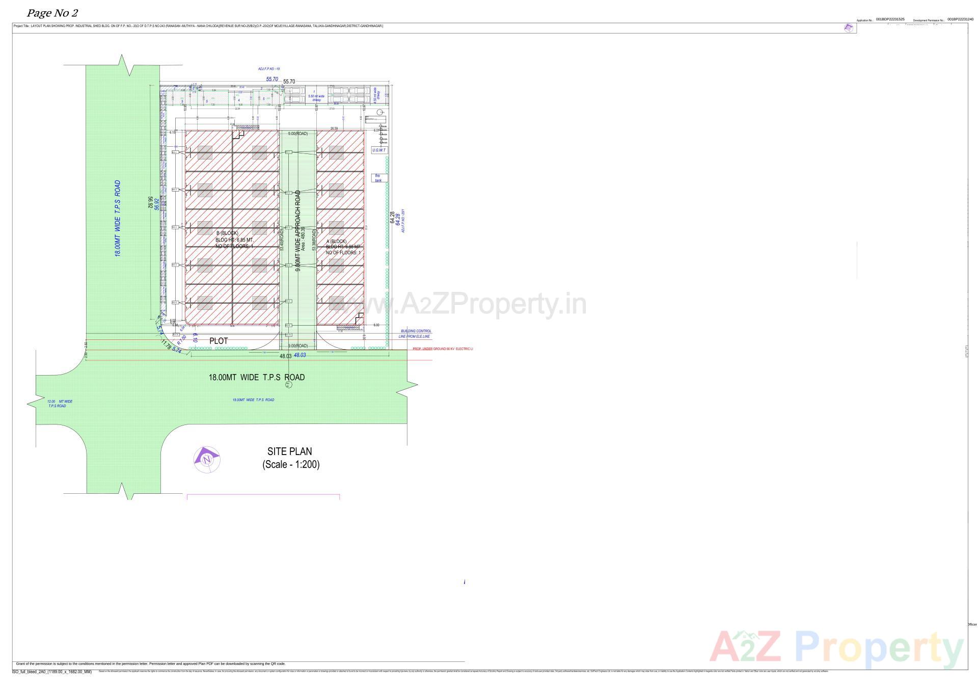 Layout of real estate project Fortune East Industrial Park located at Ranasan, Gandhinagar, Gujarat
