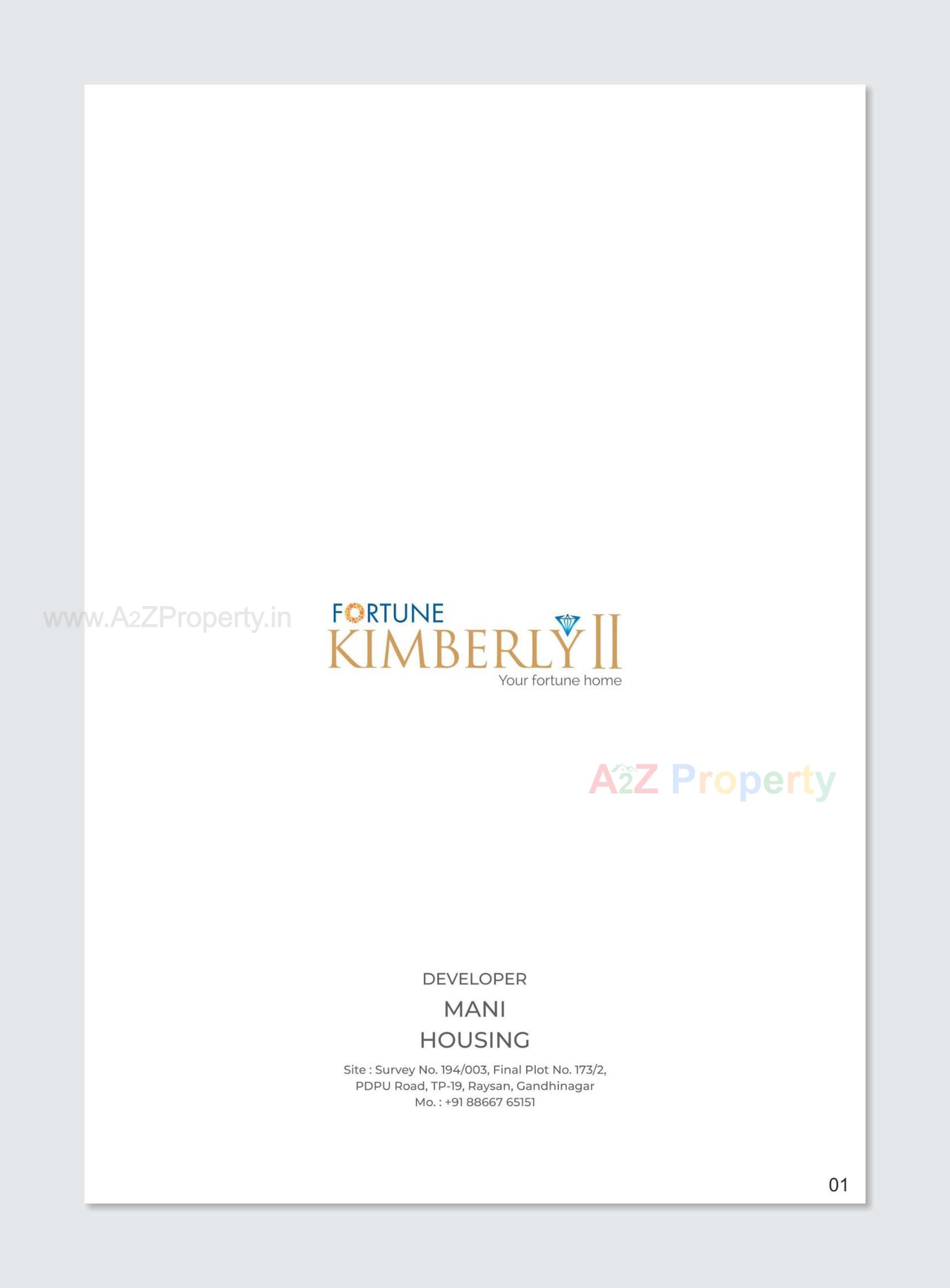  of real estate project Fortune Kimberly located at Raysan, Gandhinagar, Gujarat