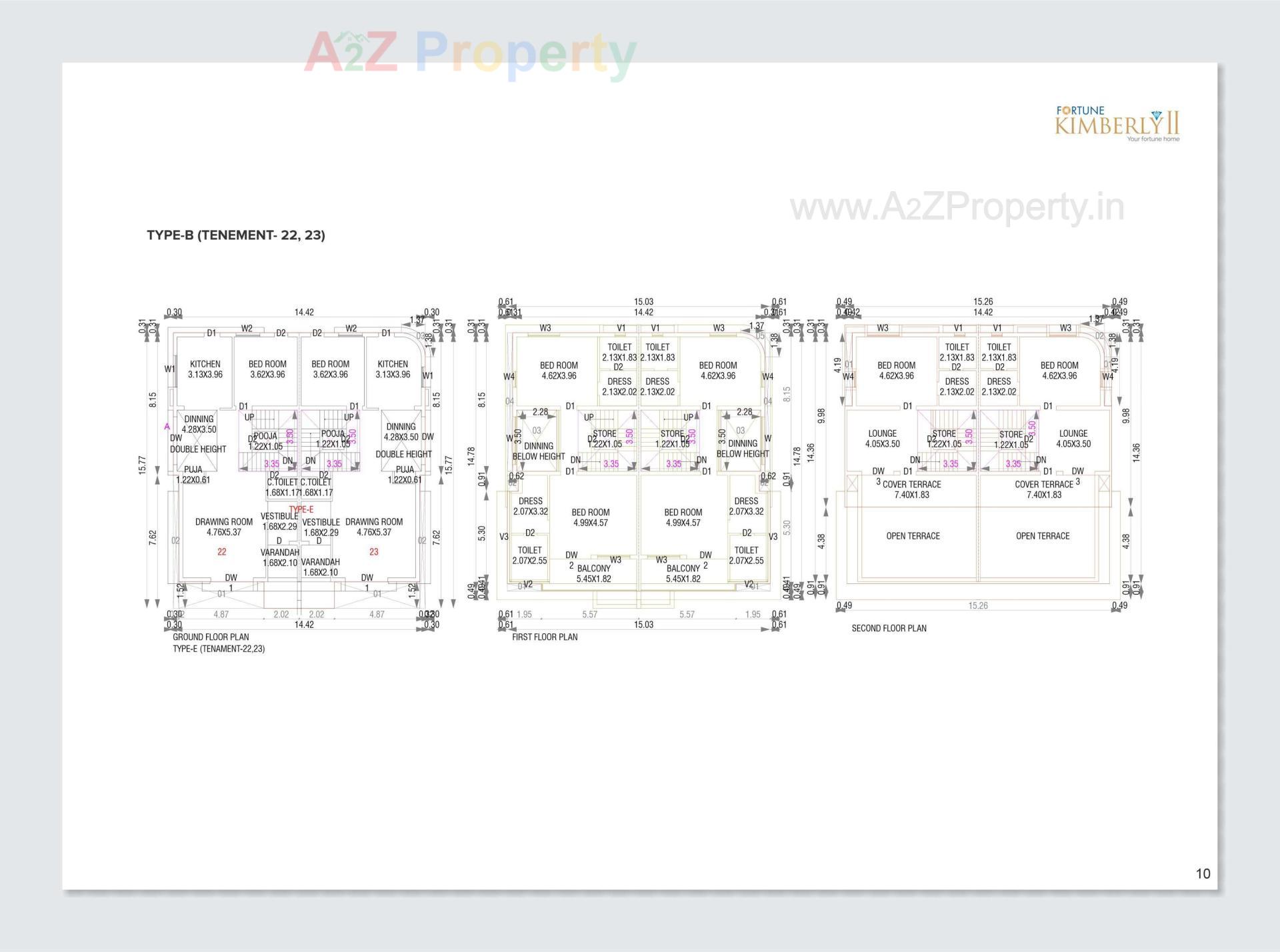 Layout of real estate project Fortune Kimberly located at Raysan, Gandhinagar, Gujarat