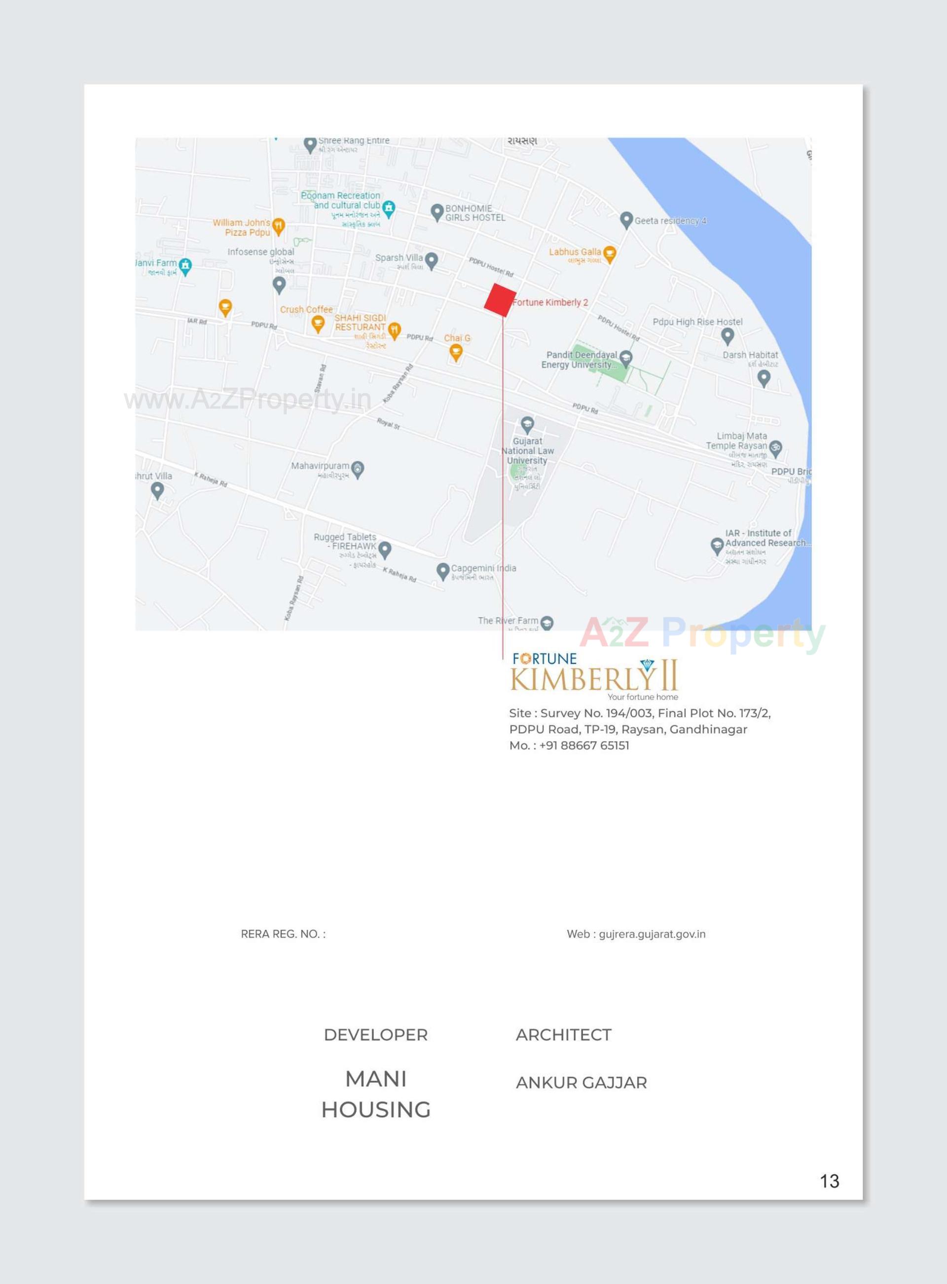  of real estate project Fortune Kimberly located at Raysan, Gandhinagar, Gujarat