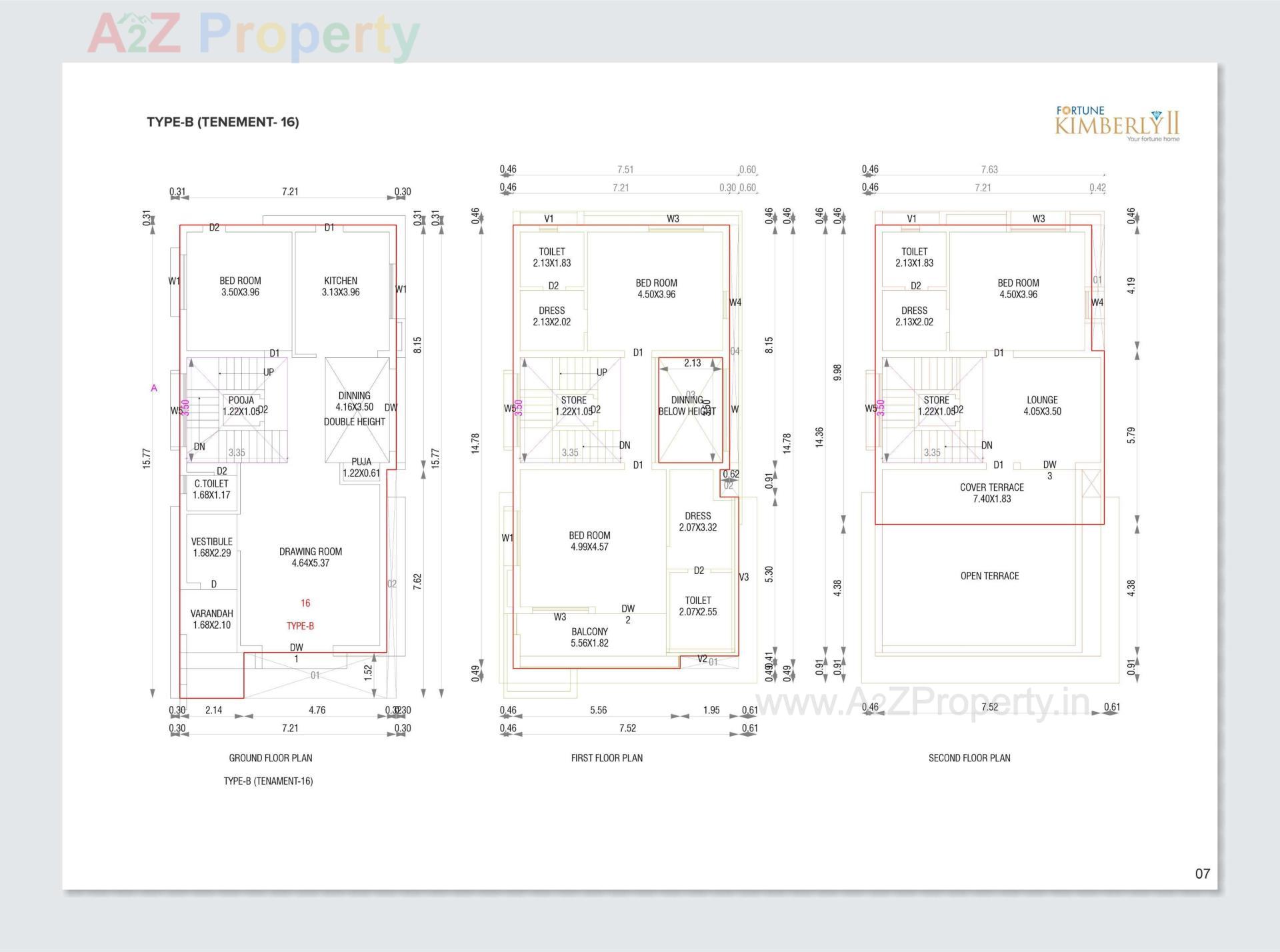 Layout of real estate project Fortune Kimberly located at Raysan, Gandhinagar, Gujarat