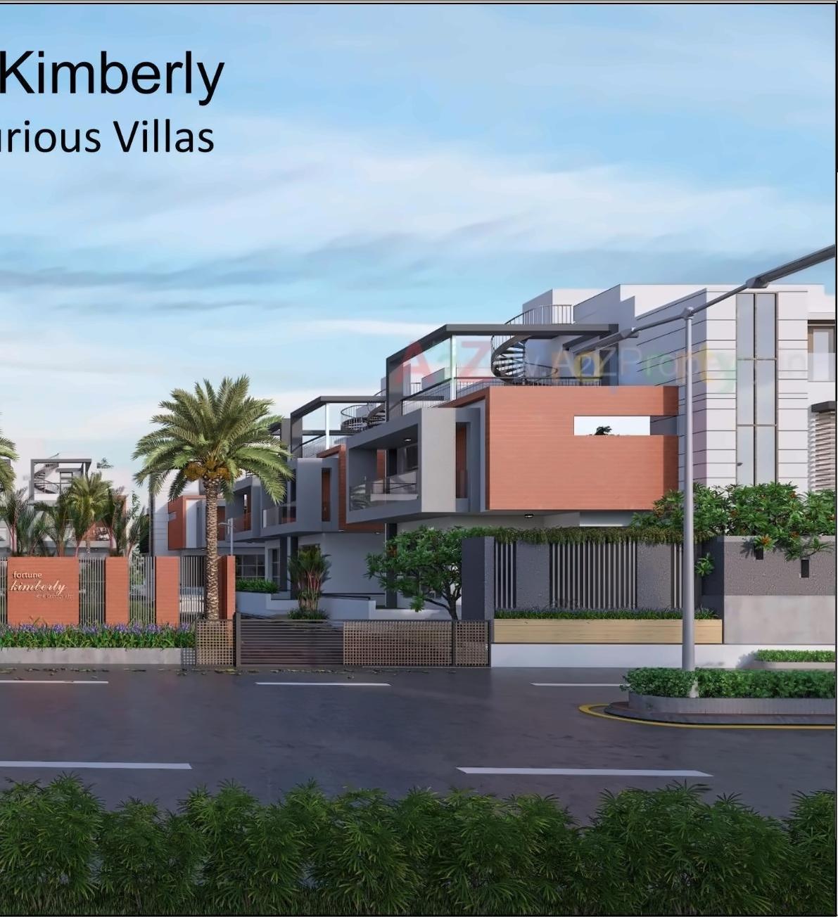 3D Elevation of real estate project Fortune Kimberly located at Raisan, Gandhinagar, Gujarat