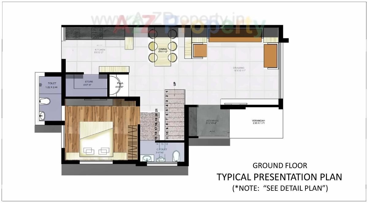 Layout of real estate project Fortune Kimberly located at Raisan, Gandhinagar, Gujarat