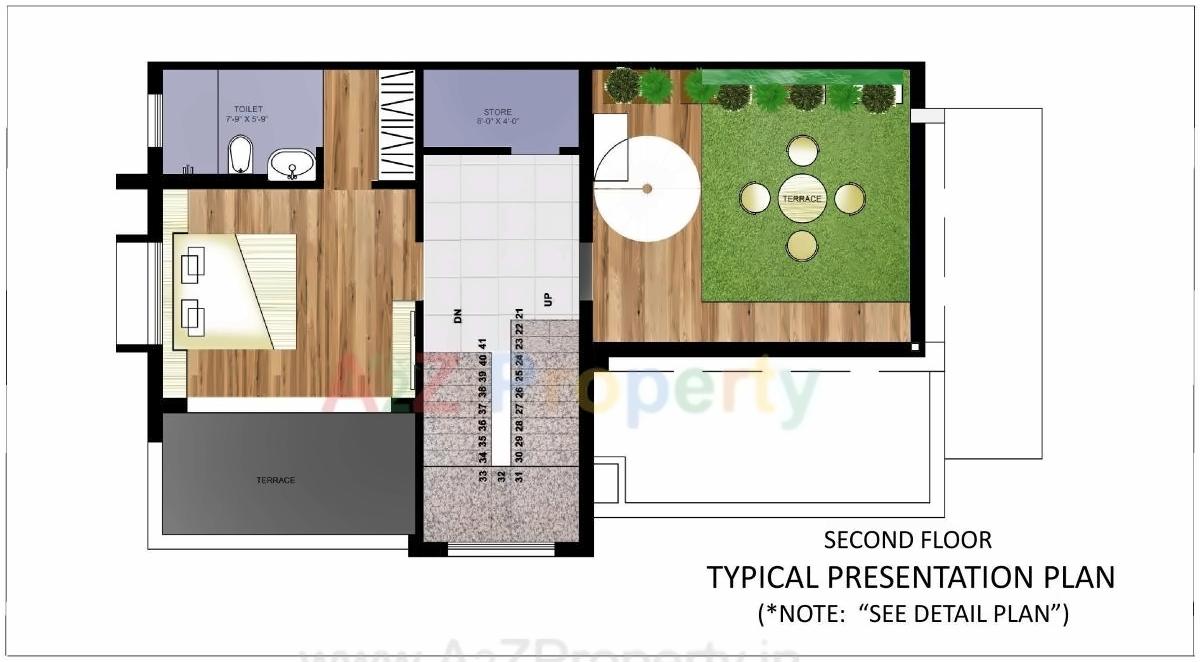 Layout of real estate project Fortune Kimberly located at Raisan, Gandhinagar, Gujarat
