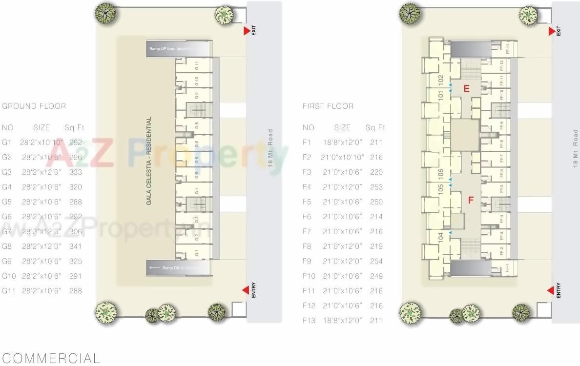 Layout of real estate project Gala Celestia located at Khoraj, Gandhinagar, Gujarat
