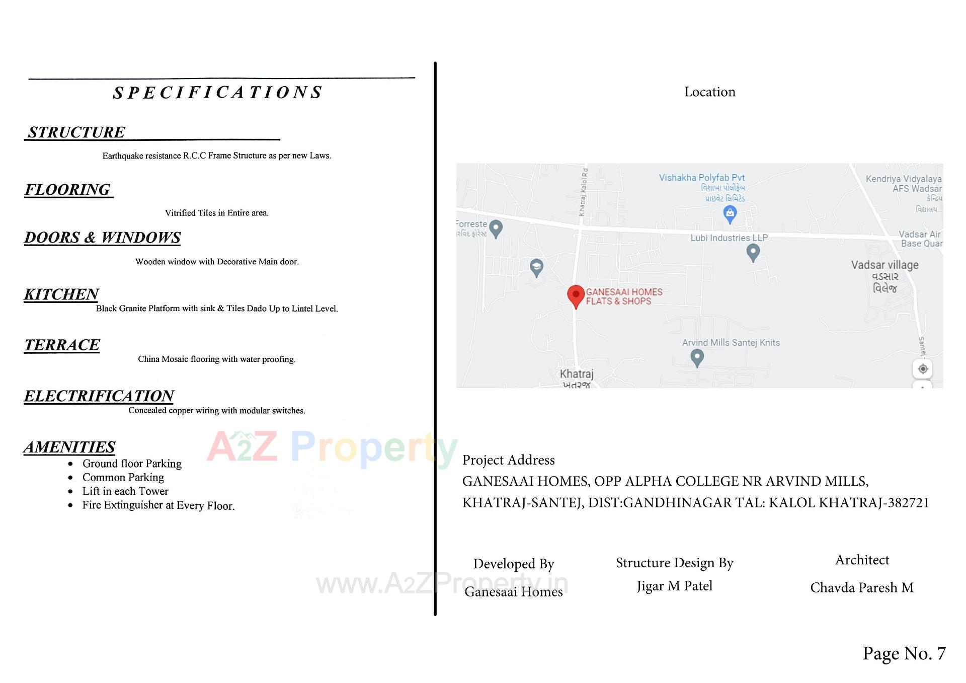  of real estate project Ganesaai Homes located at Gandhinagar, Gandhinagar, Gujarat