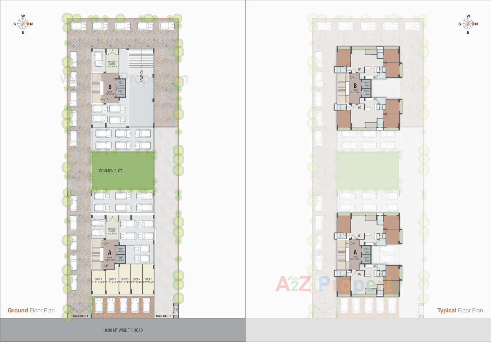 Layout of real estate project Ganesh Flora located at Khoraj, Gandhinagar, Gujarat