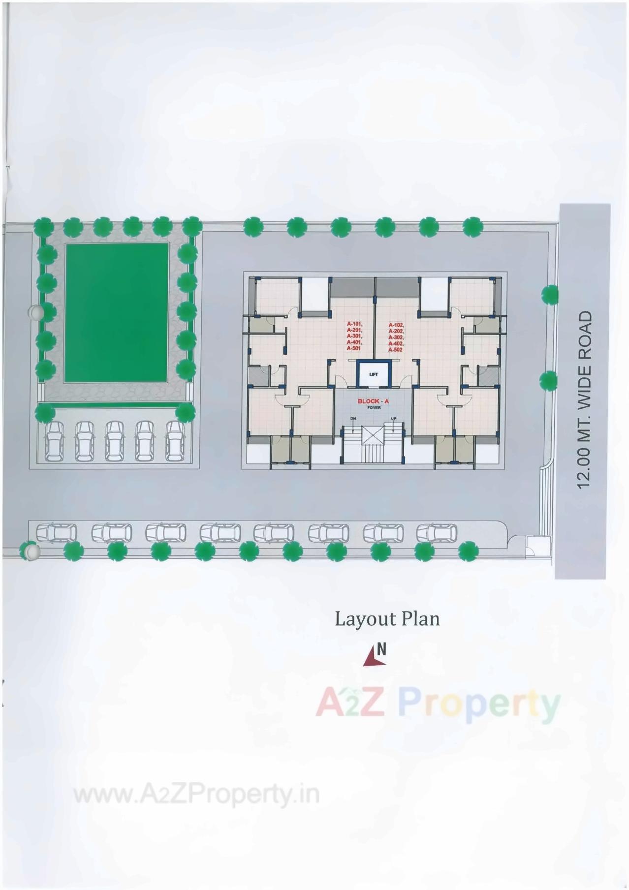 Layout of real estate project Ganesh Ultima located at Raysan, Gandhinagar, Gujarat