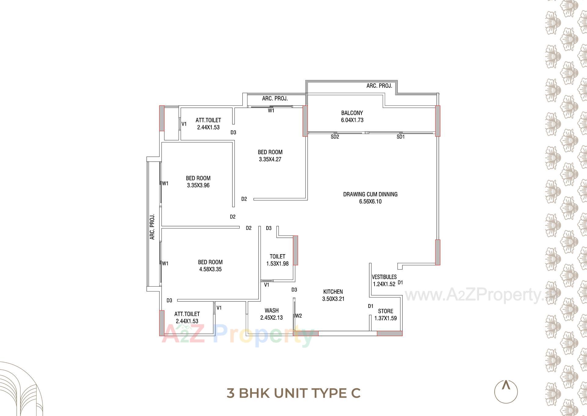 Layout of real estate project Ganesh Vivanta located at Khoraj, Gandhinagar, Gujarat