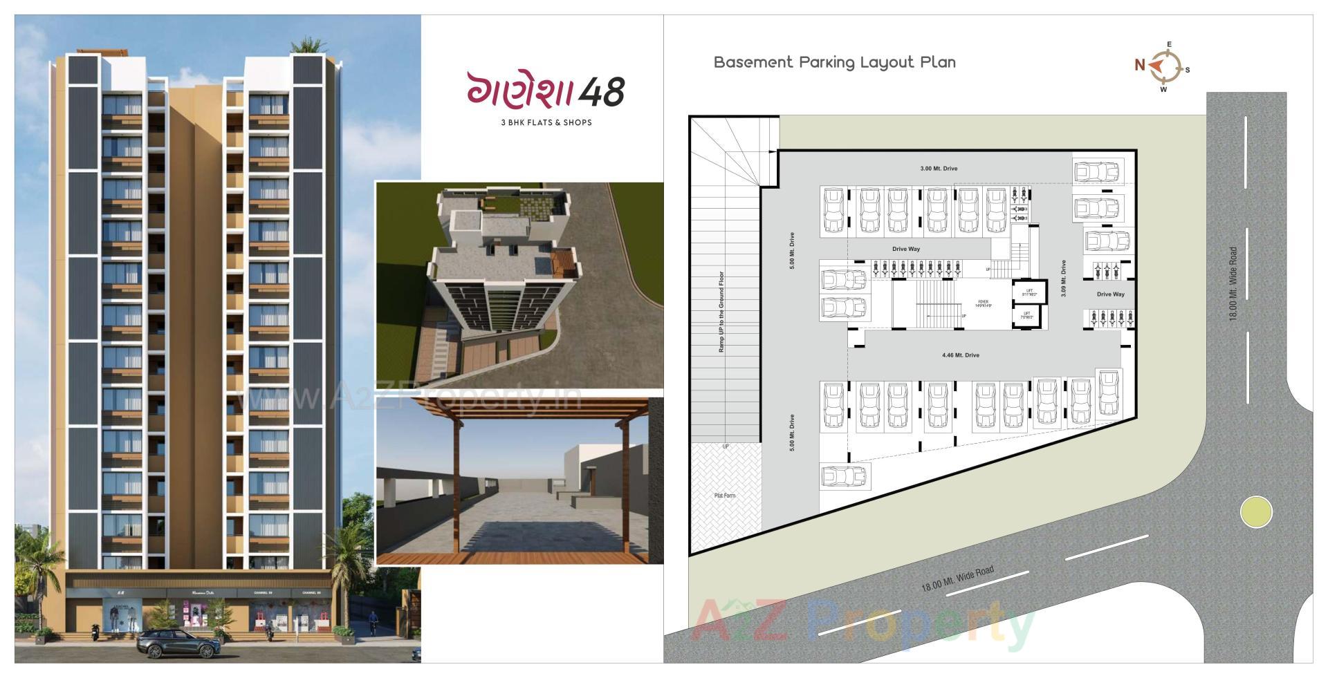 Layout of real estate project Ganesha located at Hanspura, Gandhinagar, Gujarat