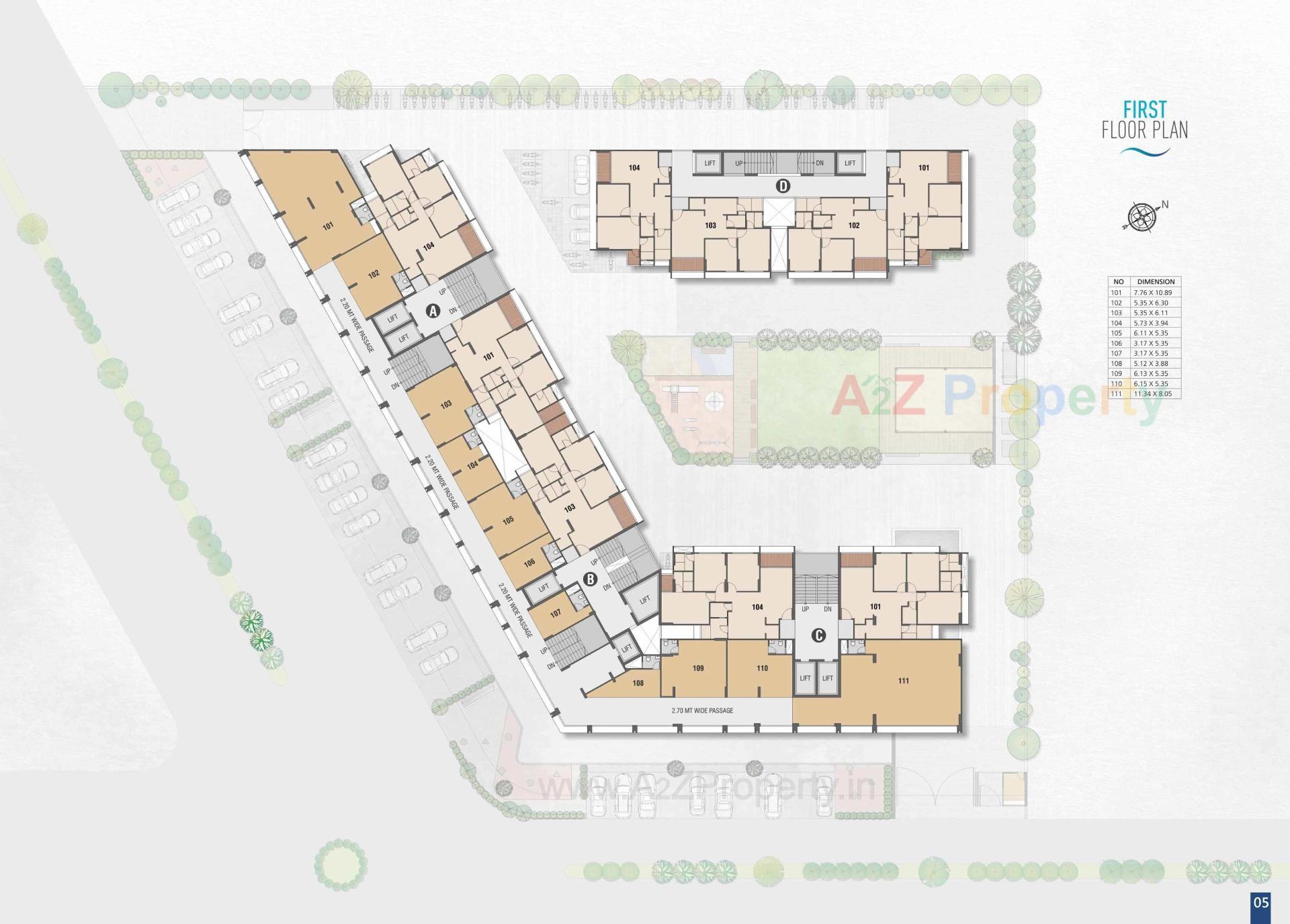 Layout of real estate project Ganga located at Saij, Gandhinagar, Gujarat
