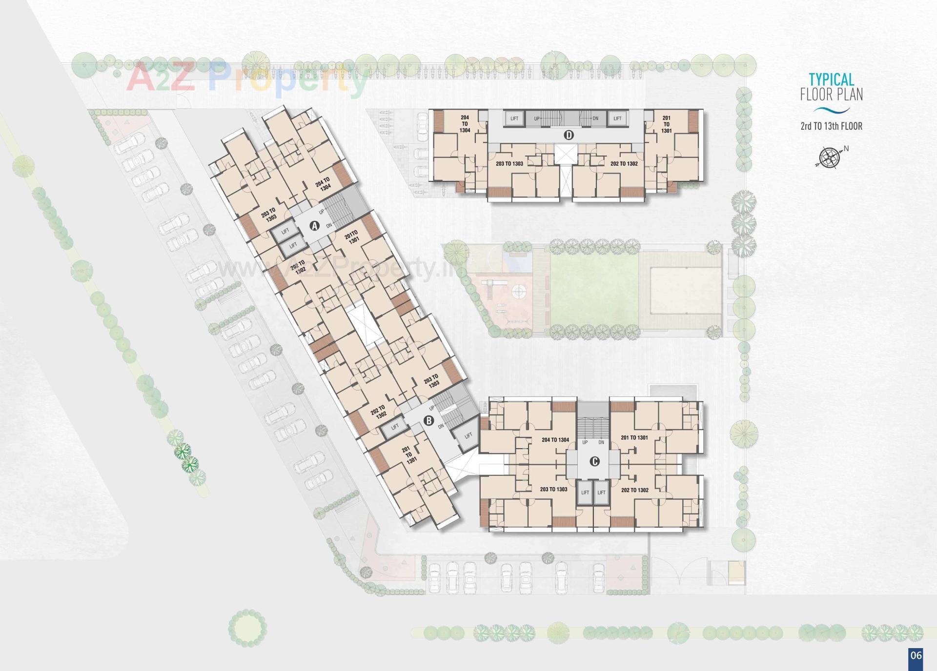Layout of real estate project Ganga located at Saij, Gandhinagar, Gujarat