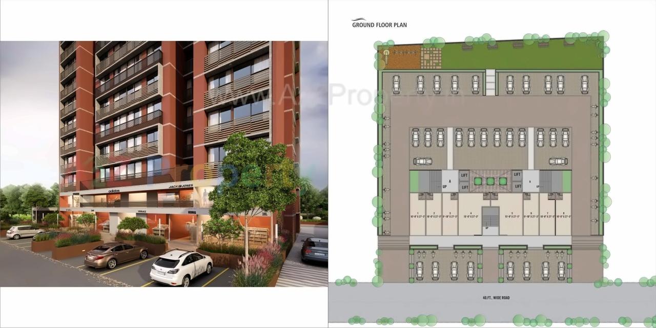 Layout of real estate project Ganga Residency located at Zundal, Gandhinagar, Gujarat