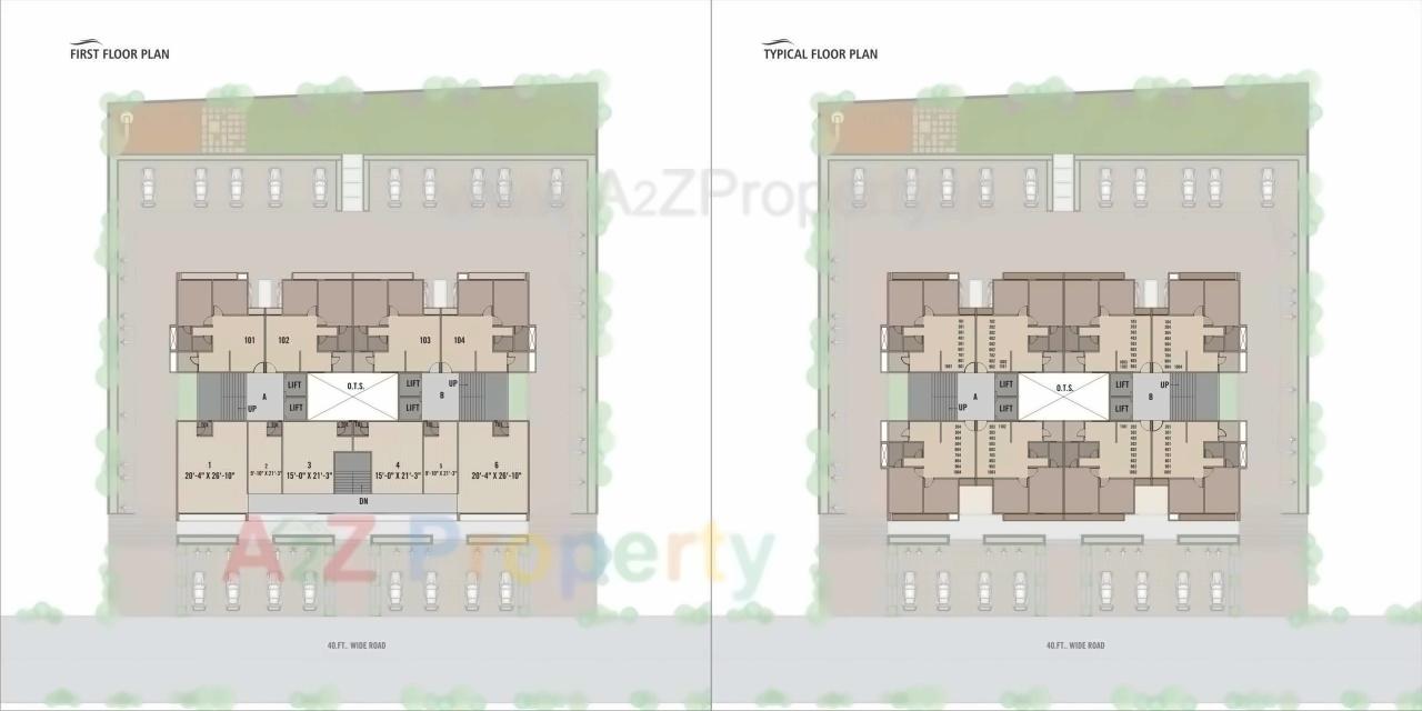 Layout of real estate project Ganga Residency located at Zundal, Gandhinagar, Gujarat
