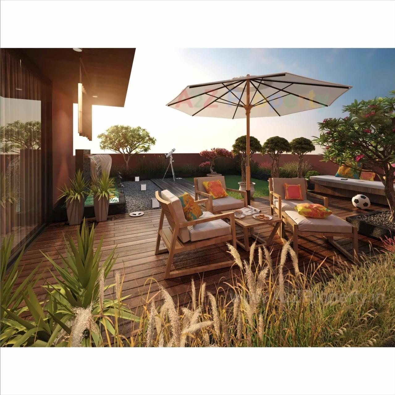 3D Elevation of real estate project Ganga Residency located at Zundal, Gandhinagar, Gujarat