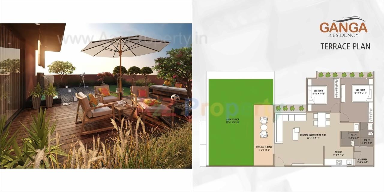 Layout of real estate project Ganga Residency located at Zundal, Gandhinagar, Gujarat