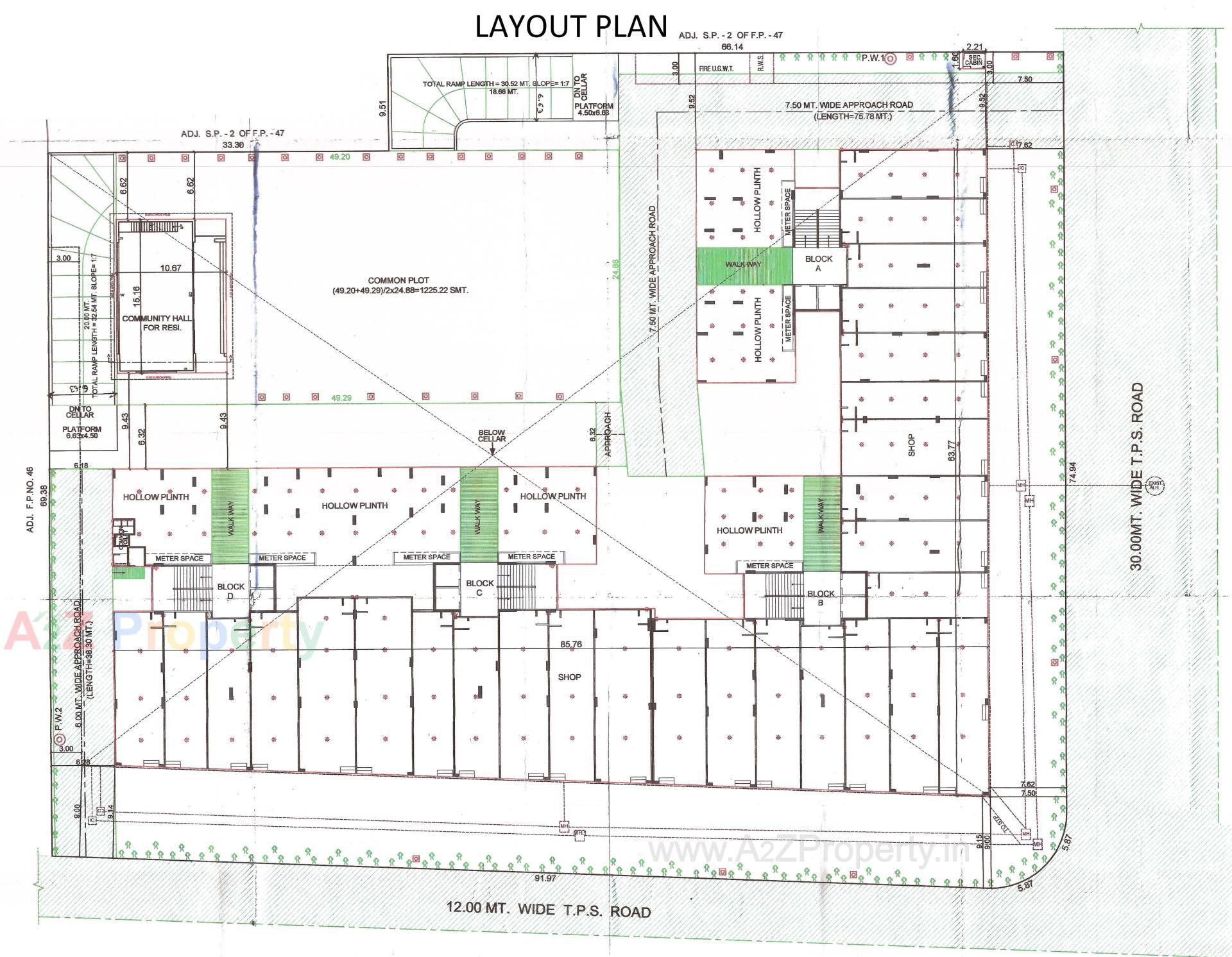 Layout of real estate project German Greencity located at Bhat, Gandhinagar, Gujarat