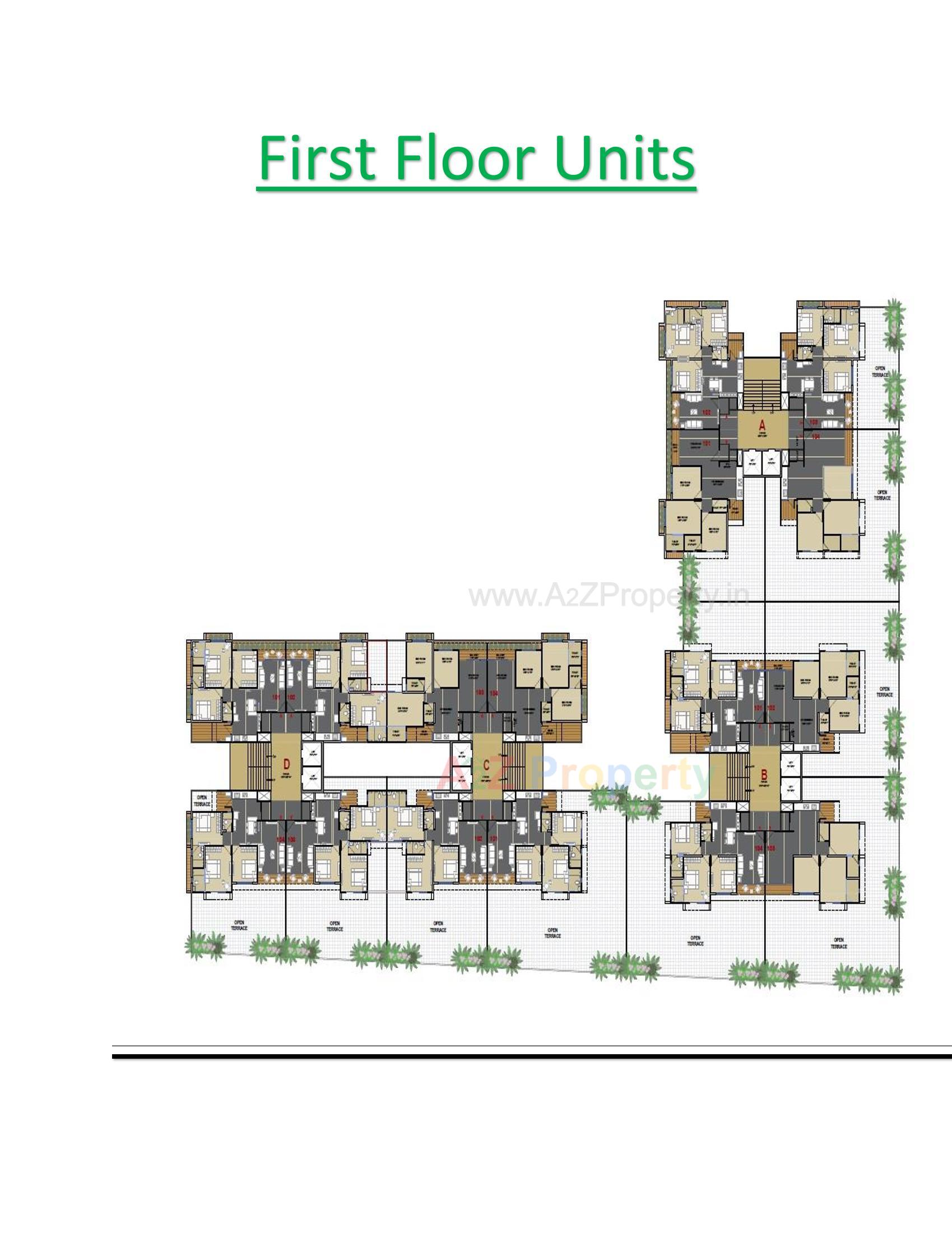 Layout of real estate project German Greencity located at Bhat, Gandhinagar, Gujarat