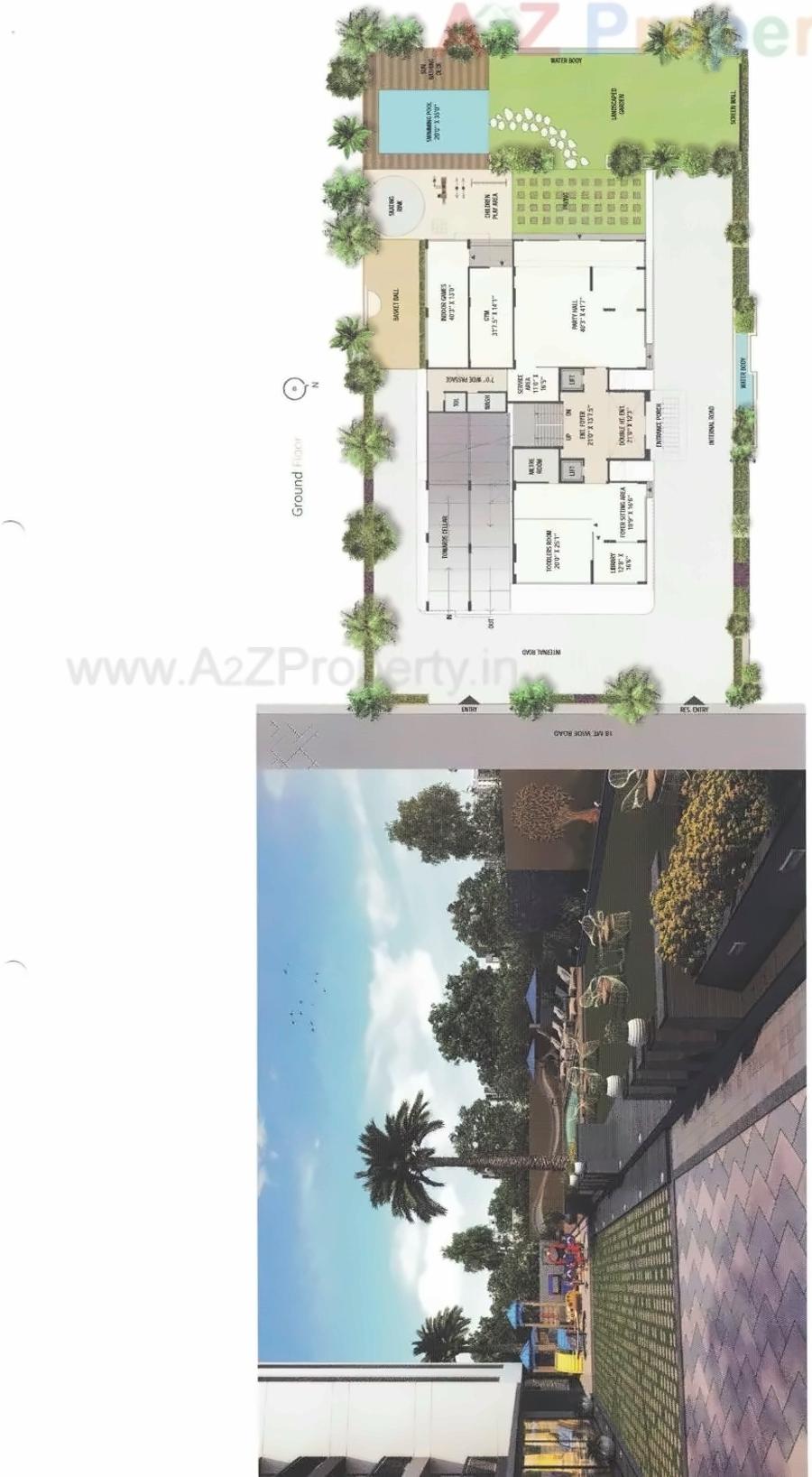 Layout of real estate project German Greenfield located at Bhat, Gandhinagar, Gujarat