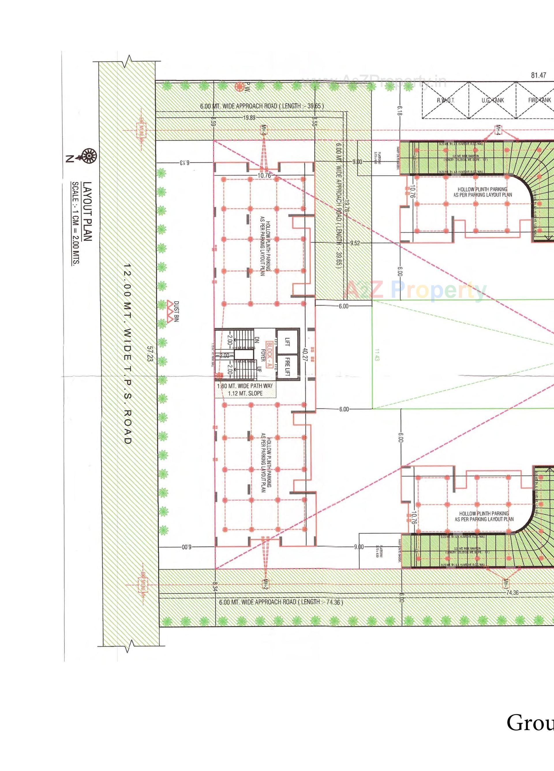 Layout of real estate project German Seven Star located at Bhat, Gandhinagar, Gujarat