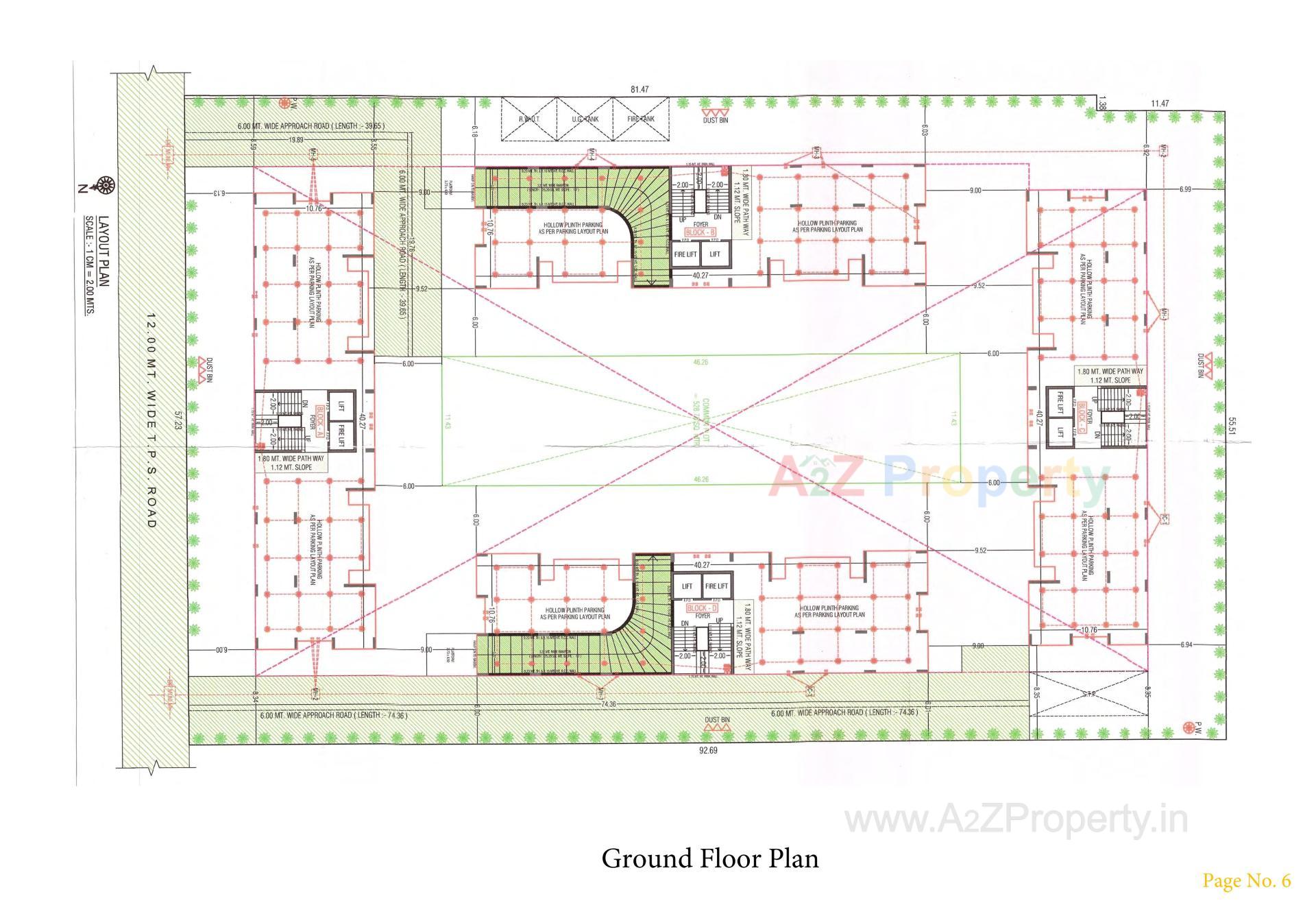 Layout of real estate project German Seven Star located at Bhat, Gandhinagar, Gujarat