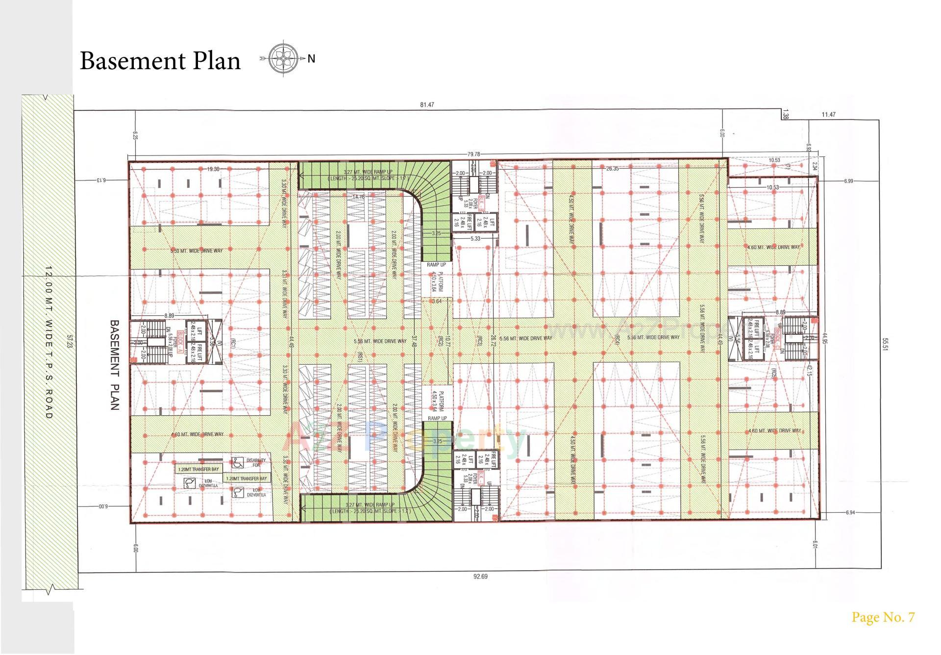 Layout of real estate project German Seven Star located at Bhat, Gandhinagar, Gujarat