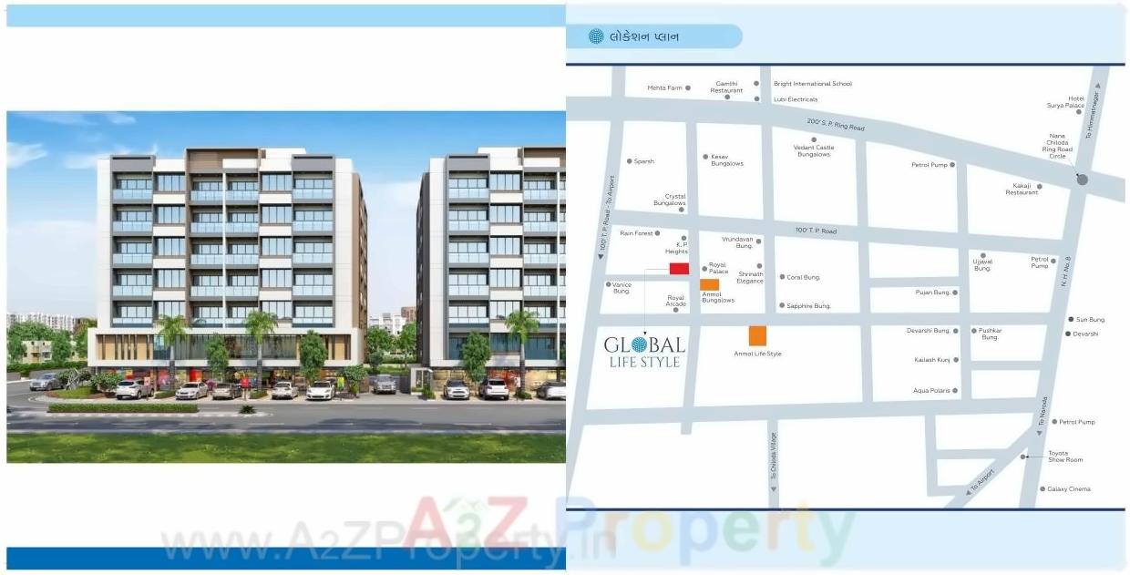  of real estate project Global Lifestyle located at Nana-chiloda, Gandhinagar, Gujarat