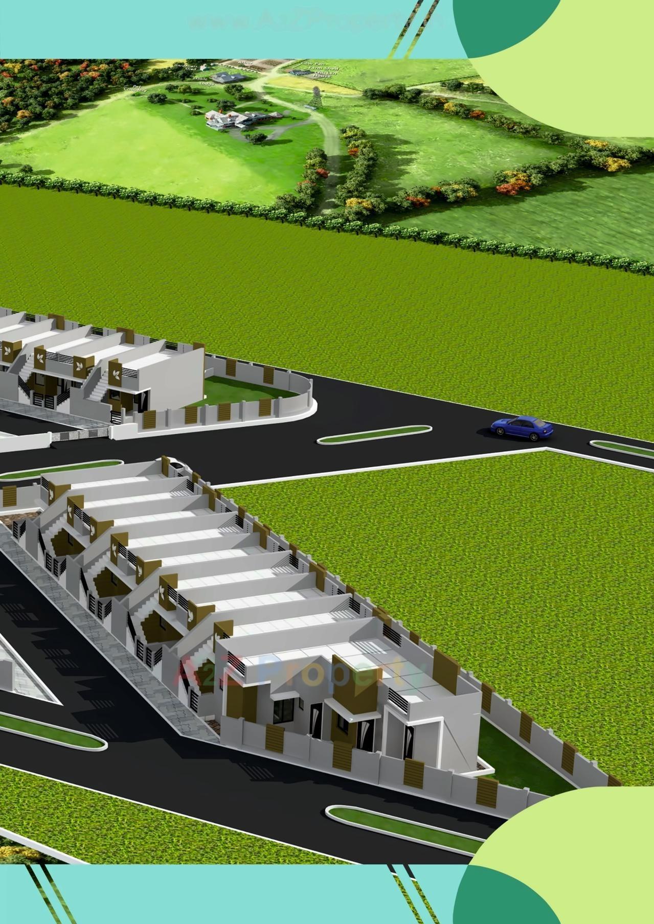 3D Elevation of real estate project Gokul Residency located at Kolavada, Gandhinagar, Gujarat