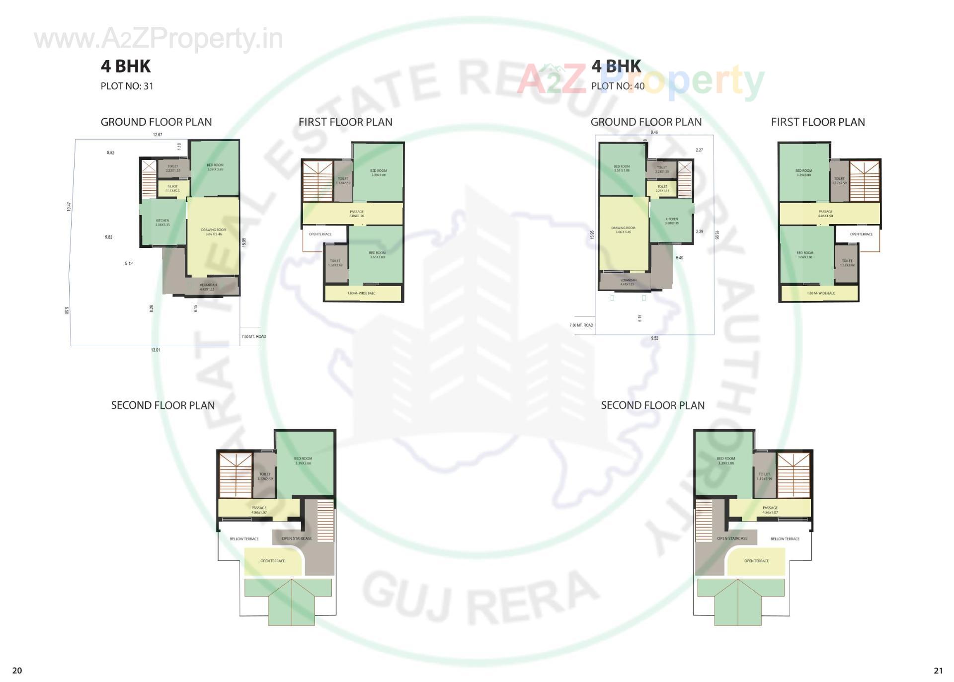 Layout of real estate project Gokuldham Premium Bunglows located at Mansa, Gandhinagar, Gujarat