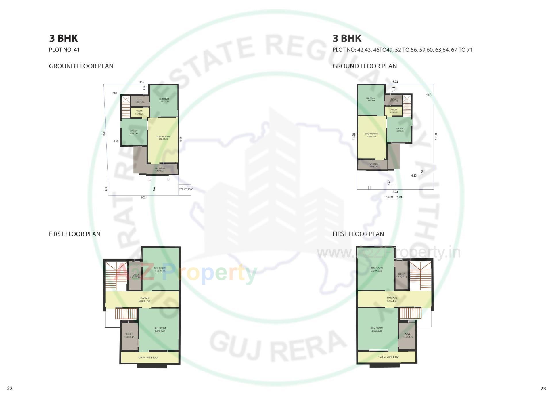 Layout of real estate project Gokuldham Premium Bunglows located at Mansa, Gandhinagar, Gujarat
