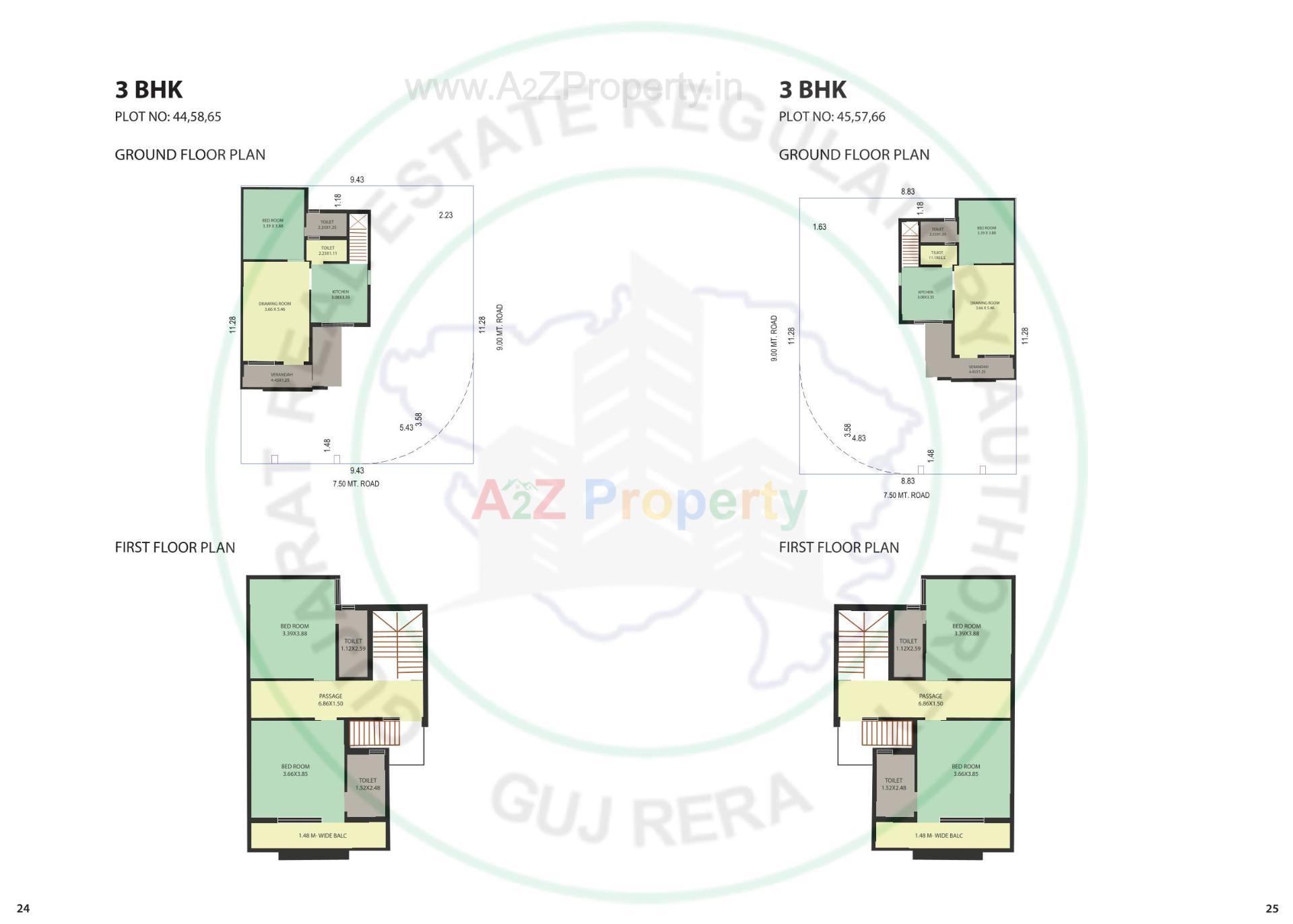 Layout of real estate project Gokuldham Premium Bunglows located at Mansa, Gandhinagar, Gujarat