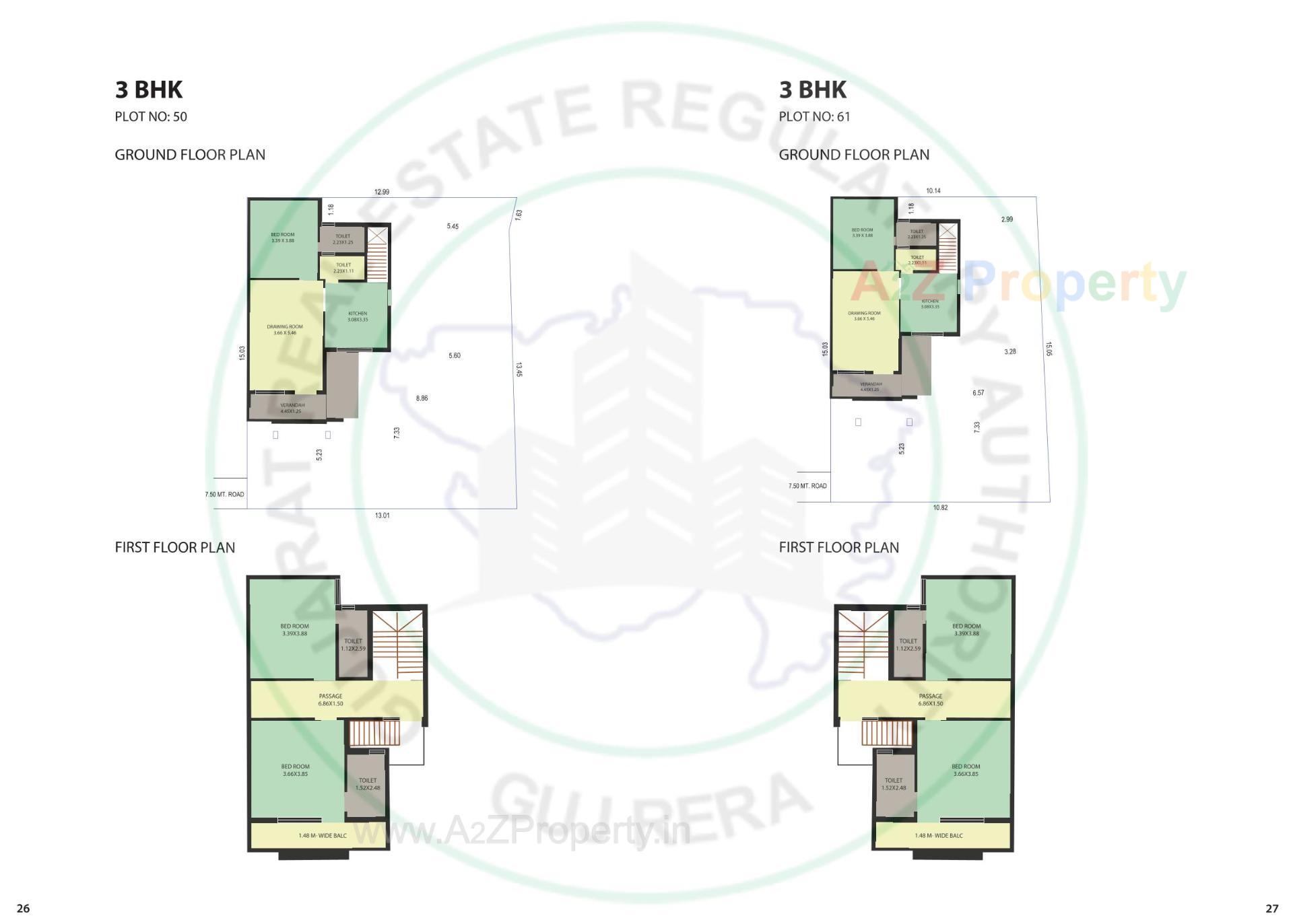 Layout of real estate project Gokuldham Premium Bunglows located at Mansa, Gandhinagar, Gujarat
