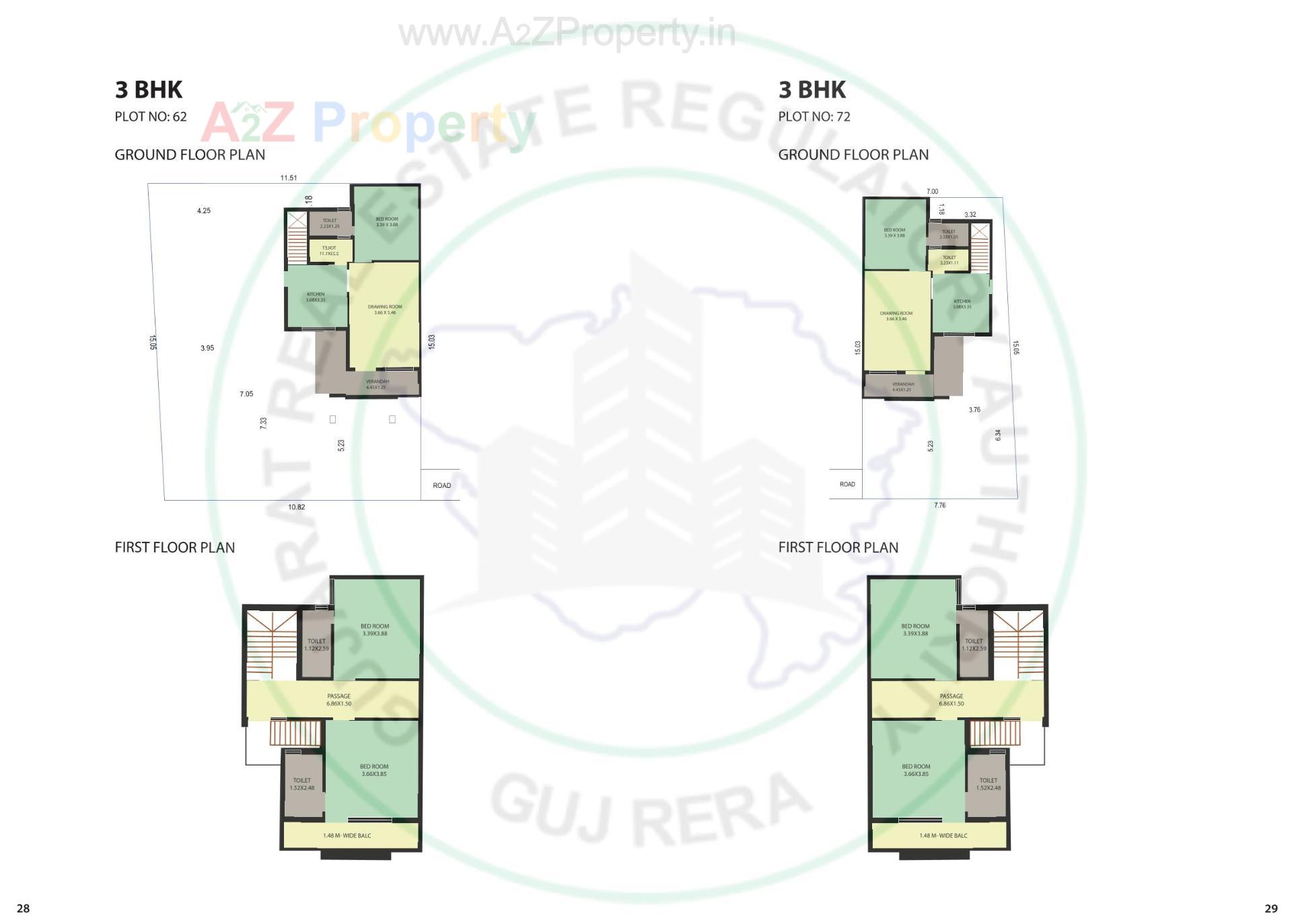 Layout of real estate project Gokuldham Premium Bunglows located at Mansa, Gandhinagar, Gujarat