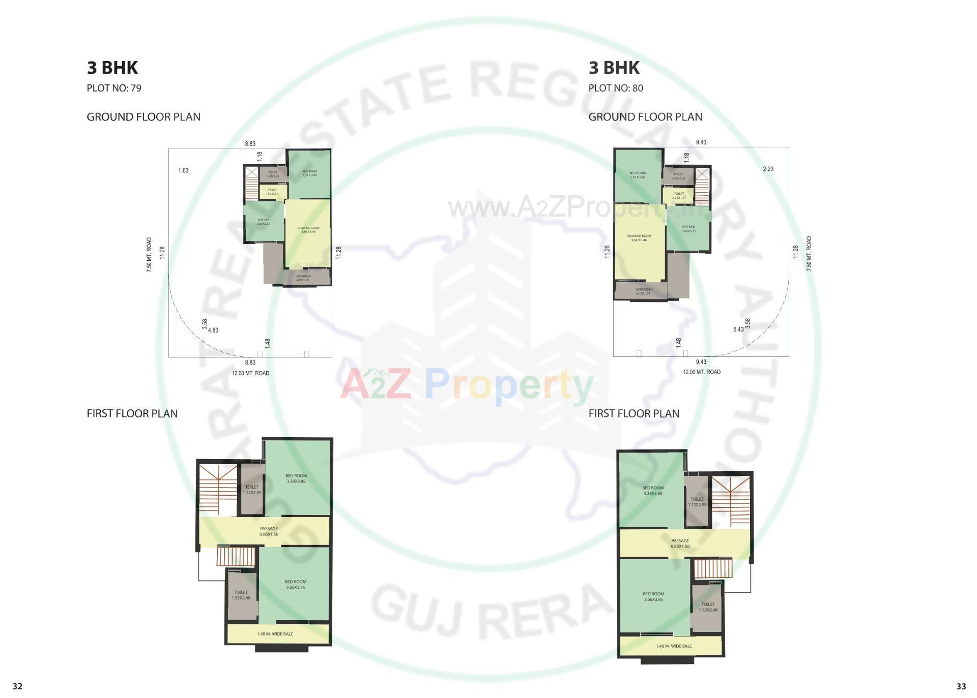 Layout of real estate project Gokuldham Premium Bunglows located at Mansa, Gandhinagar, Gujarat