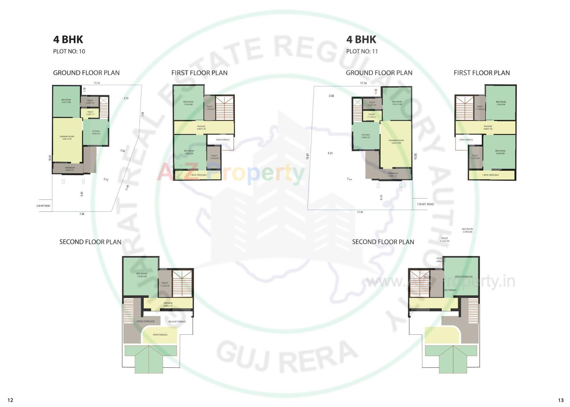 Layout of real estate project Gokuldham Premium Bunglows located at Mansa, Gandhinagar, Gujarat