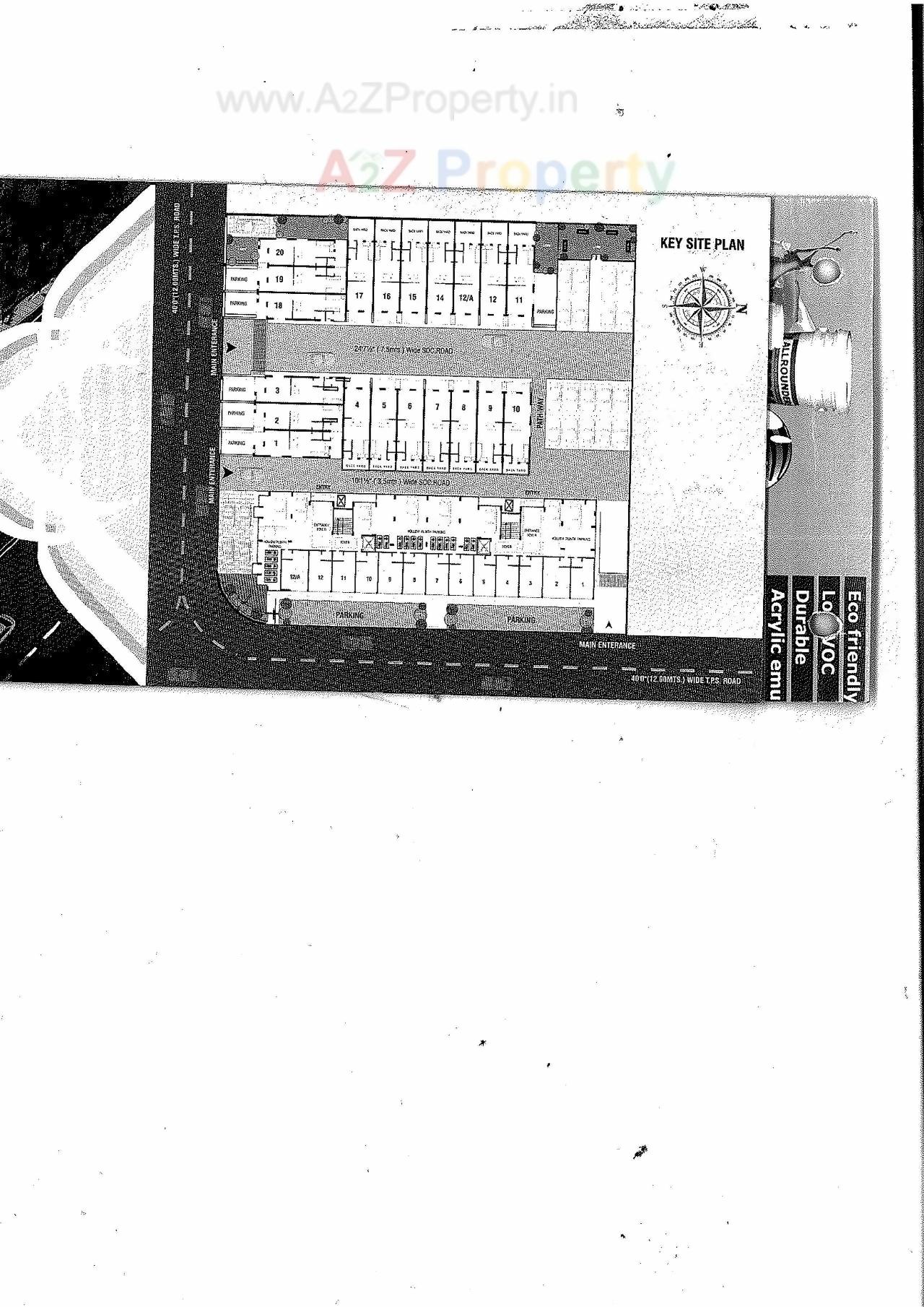 Layout of real estate project Gokuldham located at Kalol, Gandhinagar, Gujarat