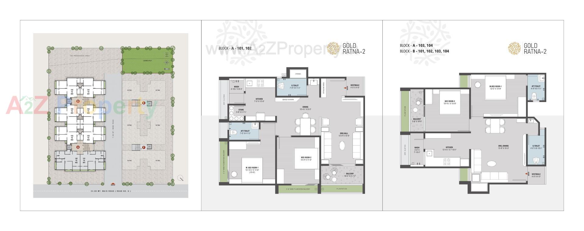 Layout of real estate project Gold Ratna located at Gandhinagar, Gandhinagar, Gujarat