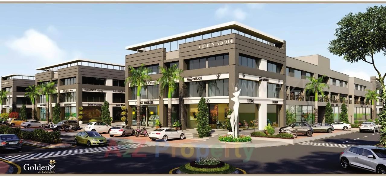 3D Elevation of real estate project Golden Arcade located at Gandhinagar, Gandhinagar, Gujarat
